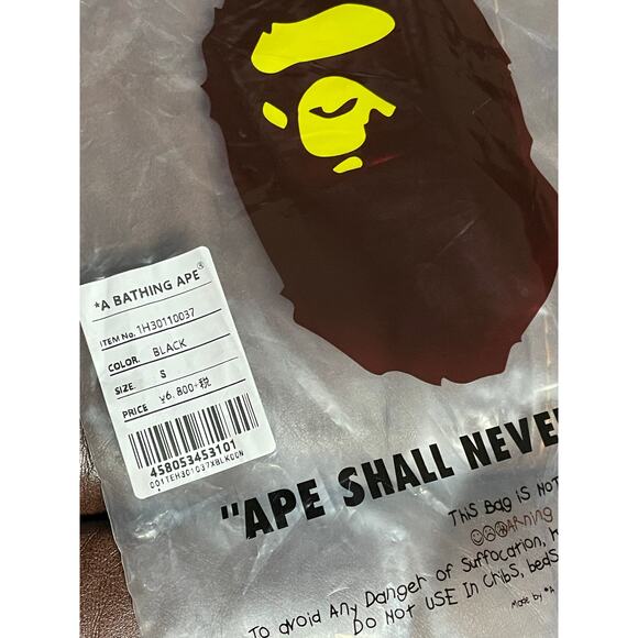 Bape A Bathing Ape Big Ape Head Camo Black T-Shirt size Small NEW - Picture 5 of 9